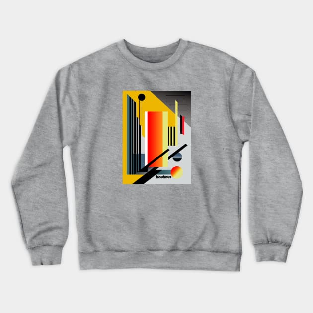 Bauhaus yellow and red artwork Crewneck Sweatshirt by KOTOdesign